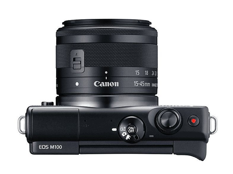 Canon EOS M100 + 15-45mm Lens, Audio, Tv en Foto, Fotocamera's Digitaal, Ophalen, Canon, Zo goed als nieuw, Lensdop