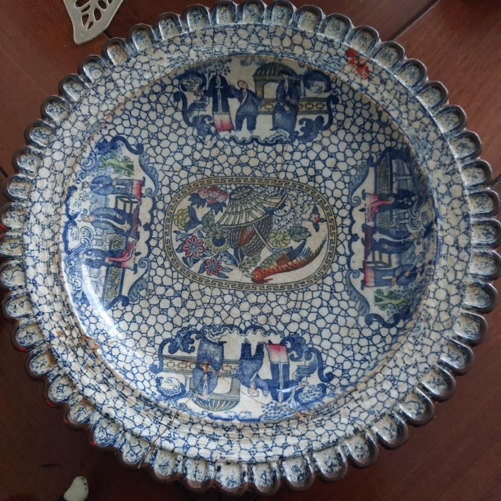 Zeer oud William Adams bord, Chinees patroon, 1780, Antiek en Kunst, Antiek | Keramiek en Aardewerk, Ophalen of Verzenden