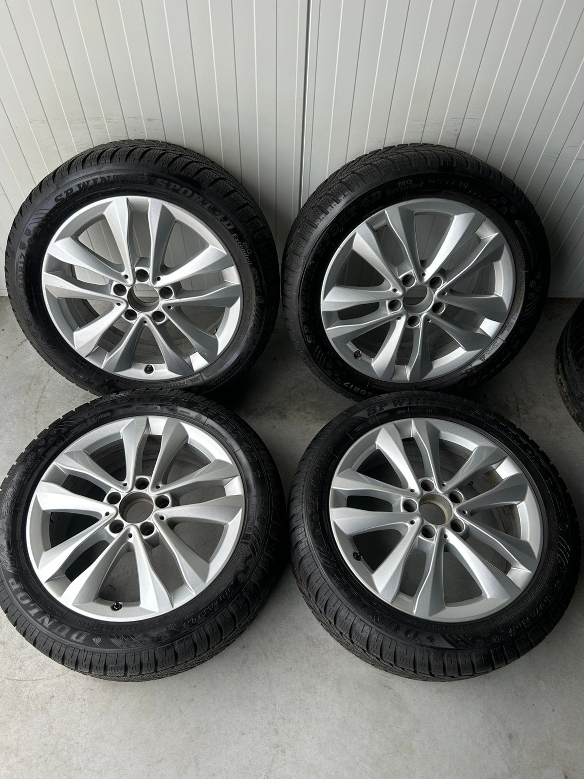 Originele Mercedes C Klasse W205 S205 5x112 17 Inch Winter, Banden en Velgen, 17 inch, Personenwagen, 225 mm