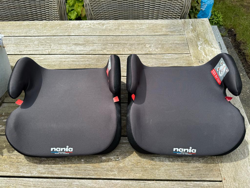 Nanis Zitverhogers set van 2, Autogordel, 15 t/m 36 kg, Zo goed als nieuw, Ophalen