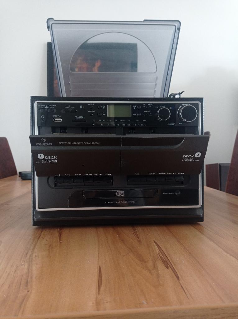 Auna 388 BT (Vinyl, CD, Cassette) stereosysteem, Gebruikt, Tuner of Radio, MP3-aansluiting, Ophalen
