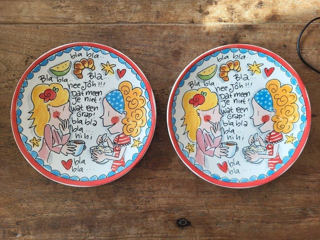 Blond Amsterdam bordjes Bla Bla... , 21 cm, Ophalen of Verzenden, Zo goed als nieuw, Bord(en), Aardewerk