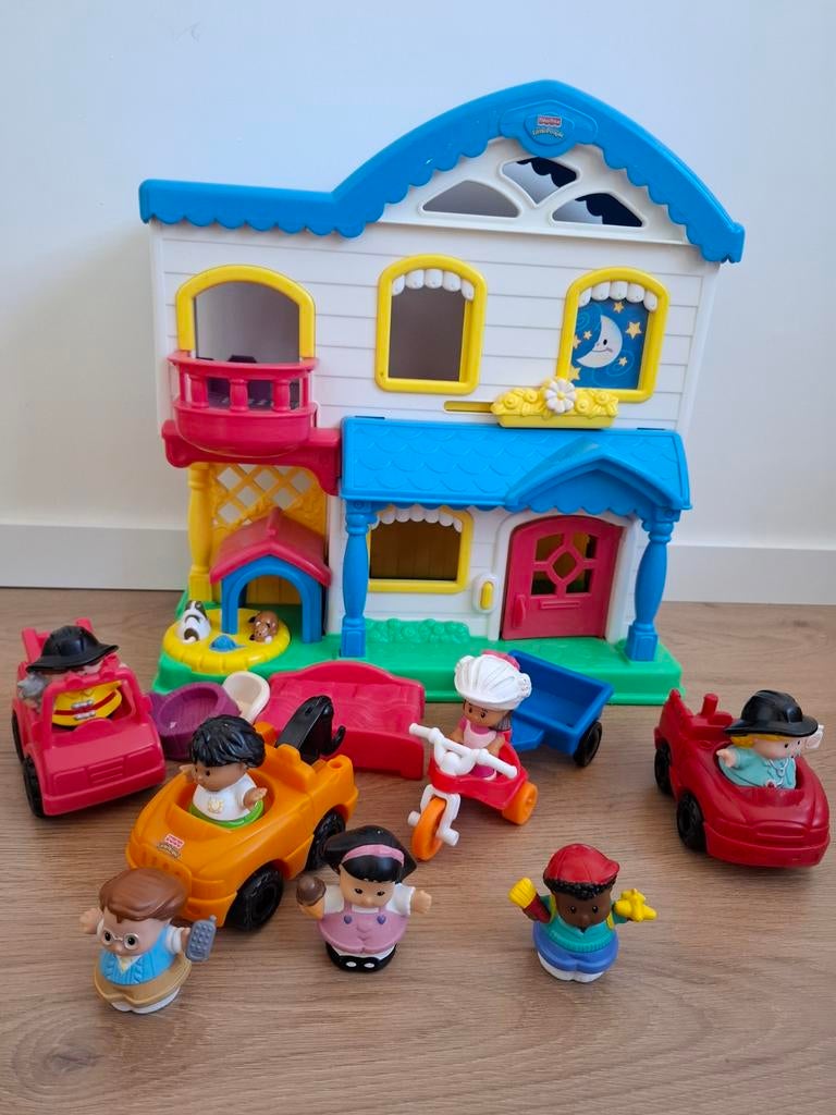 Fisher-Price Little People Poppenhuis met accessoires, Kinderen en Baby's, Speelgoed | Poppenhuizen, Ophalen of Verzenden, Gebruikt
