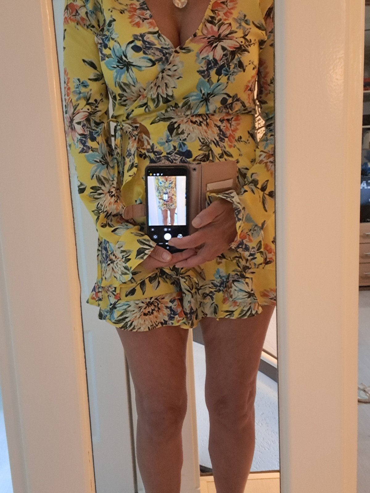 Loavies Jumpsuit met Satijnen Look en Bloemenprint Maat S, Ophalen of Verzenden, Zo goed als nieuw