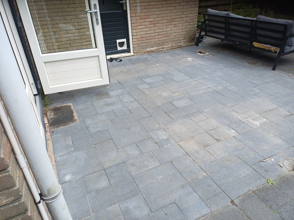 Gratis af te halen: sierbestrating grijs, wildverband, Ophalen, Gebruikt, 10 m² of meer, Beton