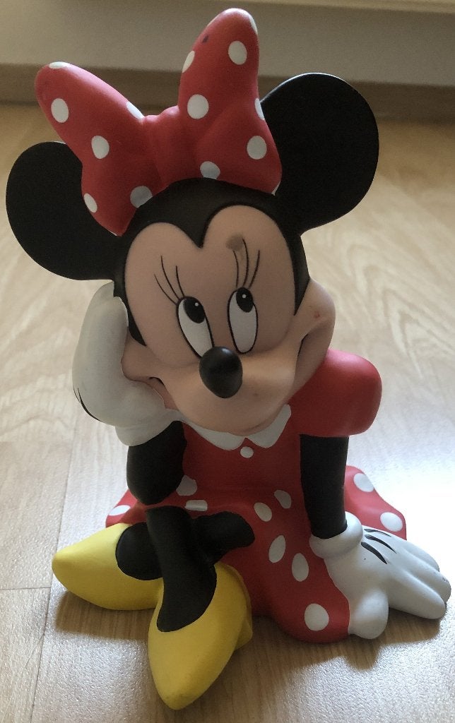 Minnie Mouse - pop - spaarpot - 20 cm hoog, Verzamelen, Disney, Ophalen of Verzenden, Mickey Mouse, Zo goed als nieuw, Beeldje of Figuurtje