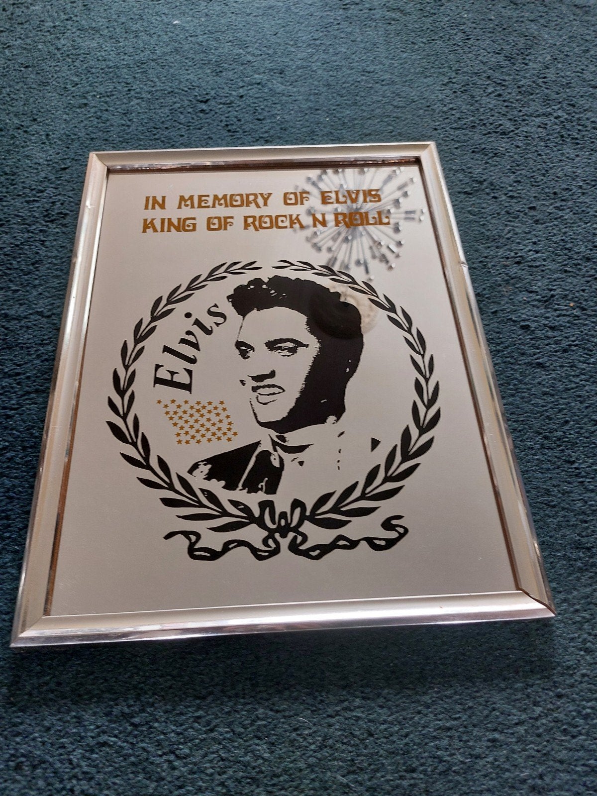 Elvis Presley spiegel - In Memory of Elvis, Minder dan 50 cm, Gebruikt, Ophalen of Verzenden, Minder dan 100 cm