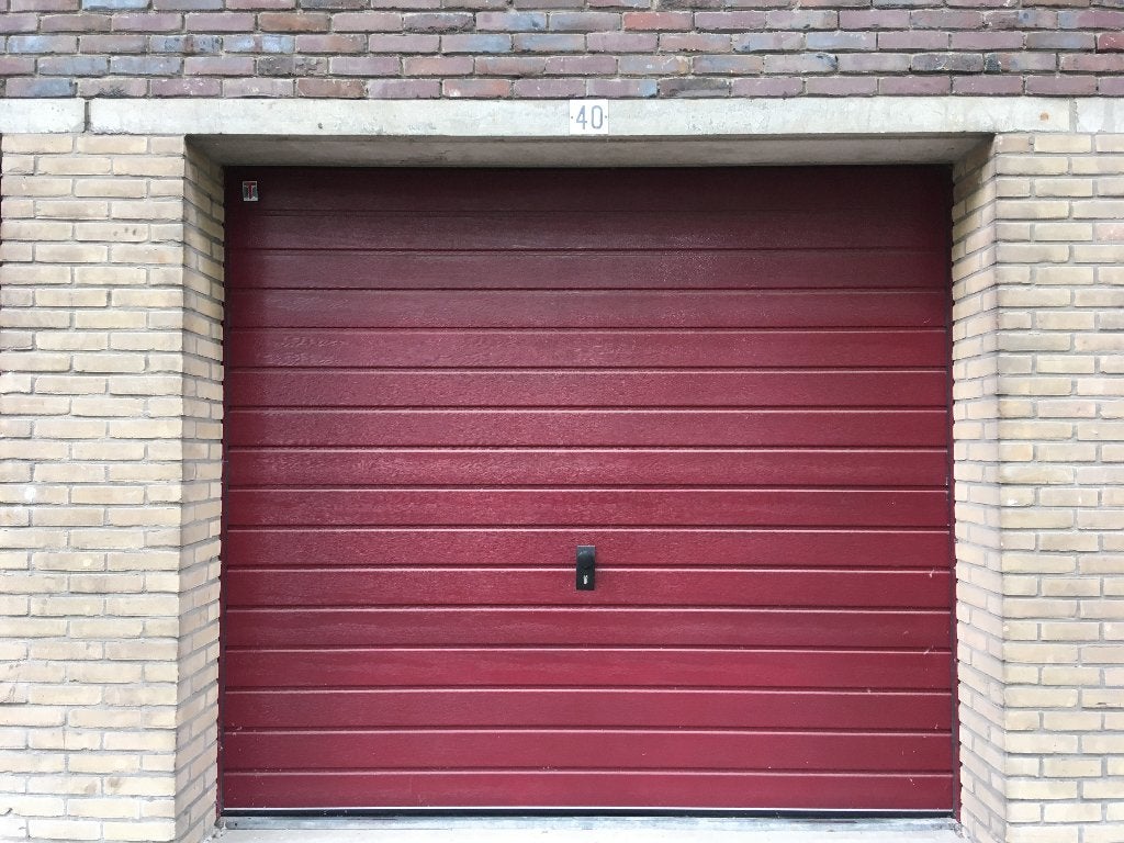 garagedeur, Doe-het-zelf en Verbouw, Deuren en Horren, Gebruikt, Garagedeur, 215 cm of meer, 120 cm of meer, Metaal, Ophalen