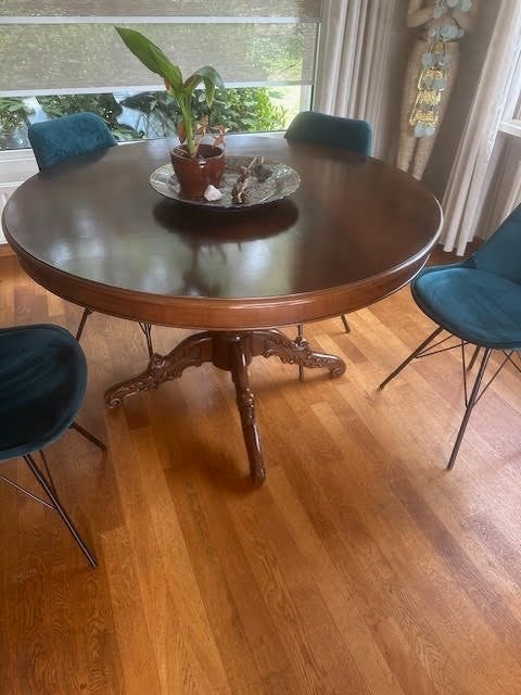 eetkamertafel, Huis en Inrichting, Tafels | Eettafels, Ophalen, Gebruikt, 100 tot 150 cm, Klassiek
