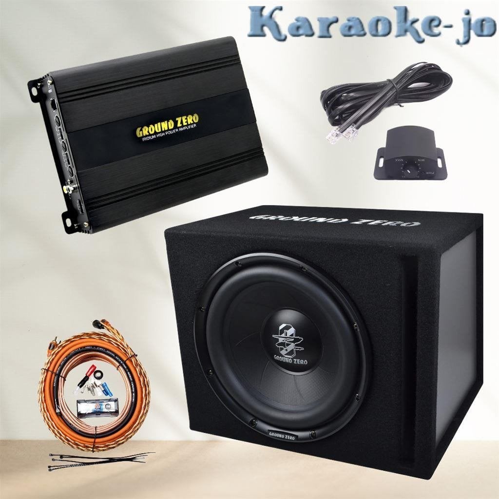 Ground Zero GZIA 200.2 versterker + Subwoofer + Kabelset, Auto diversen, Autospeakers, ., Nieuw, Ophalen of Verzenden, .