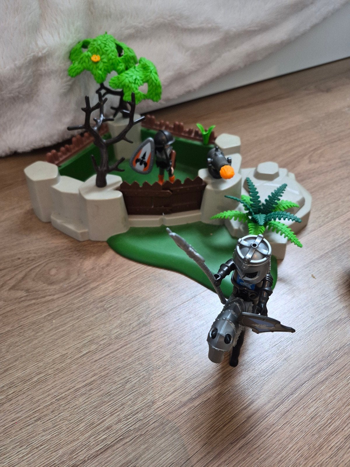 Playmobil ridderset 4014 met fort en figuren, Ophalen of Verzenden, Gebruikt