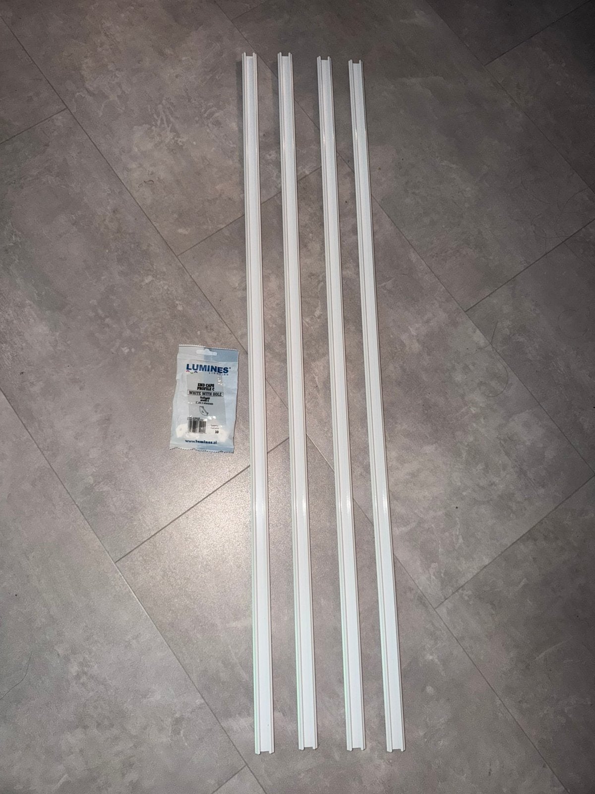 4 meter aluminium led strip hoekprofiel wit (4x1 meter), Ophalen, Zo goed als nieuw