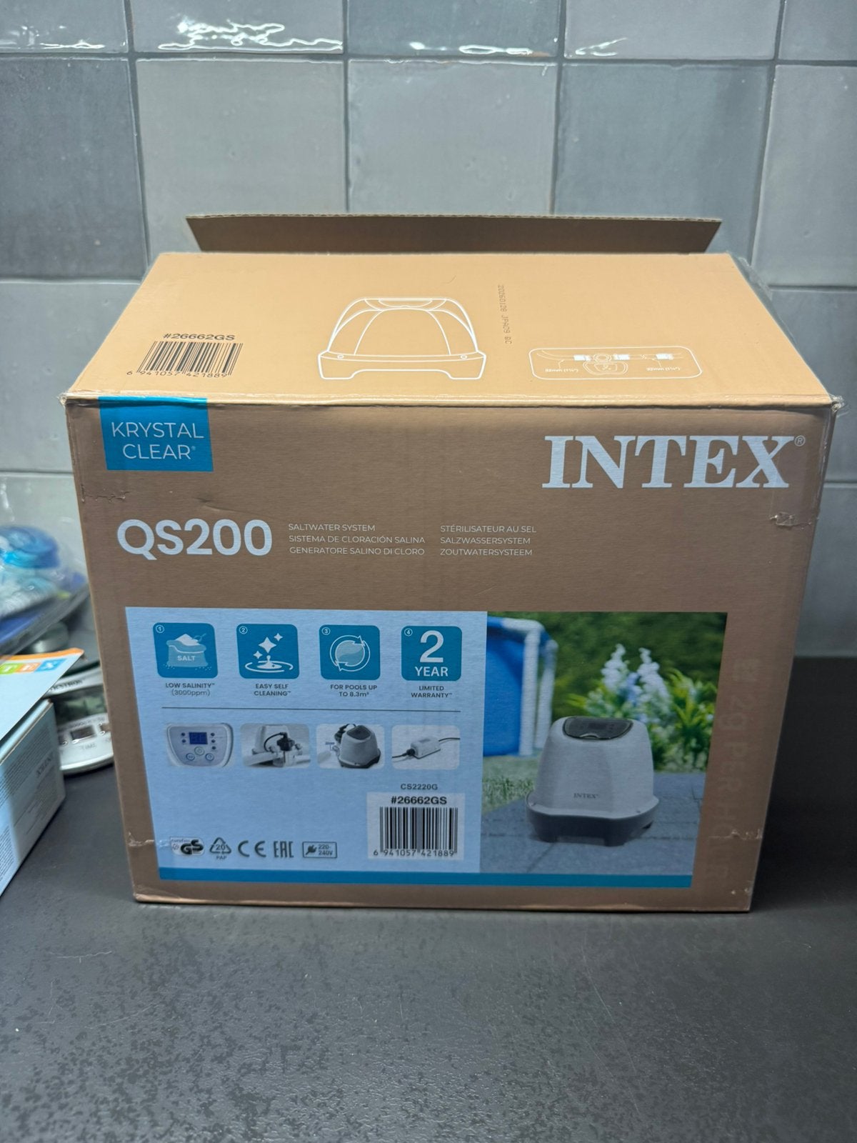 Intex zoutwatersysteem incl 20kg zwembadzout, Tuin en Terras, Zwembad-toebehoren, Ophalen, Nieuw, Zwembadpomp