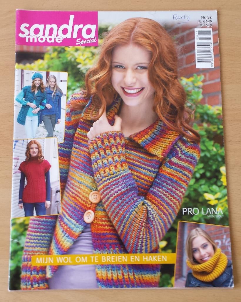Sandra Mode - nr.32 - 2015 - breien + haken, Hobby en Vrije tijd, Gebruikt, Breien of Haken, Ophalen of Verzenden, Sandra