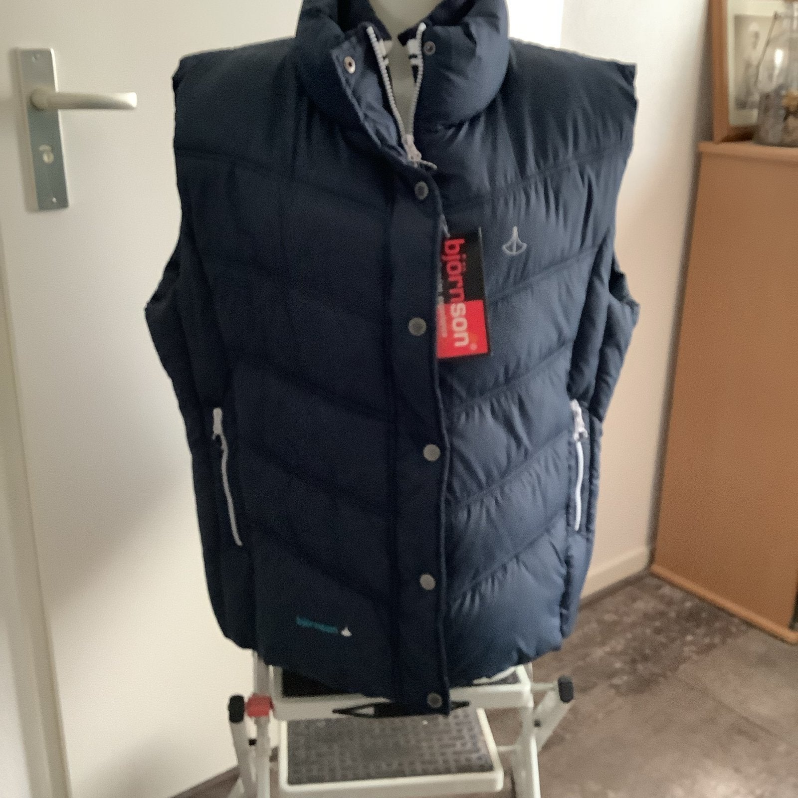 Nieuwe Björnson Dames Bodywarmer Maat 54 Donkerblauw, Ophalen of Verzenden, Nieuw, Maat 46/48 (XL) of groter, Blauw