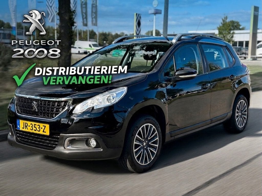 Peugeot 2008 1.2 BJ2016 |Nieuwe Distributieriem| APK 06-27, Voorwielaandrijving, 40 €/maand, Zwart, Origineel Nederlands