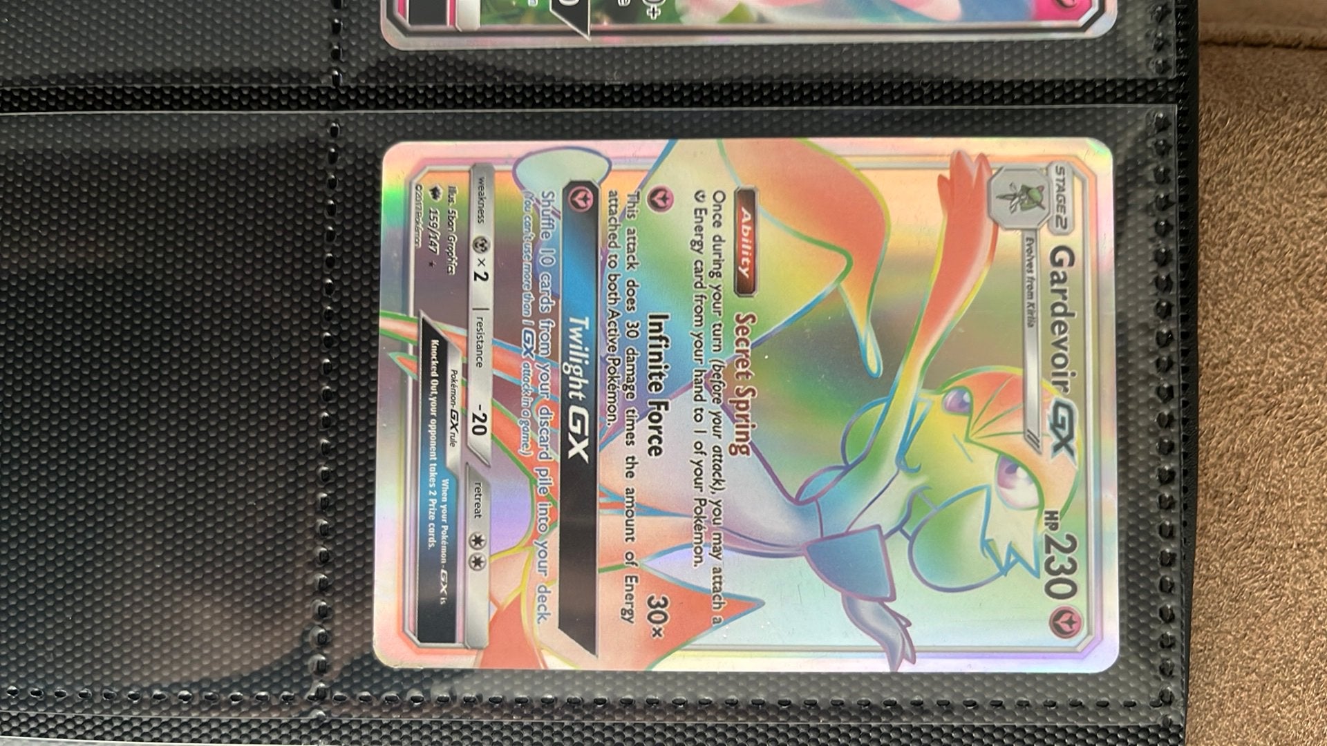 Gardevoir GX 159/147 psa 8, Ophalen of Verzenden, Zo goed als nieuw, Losse kaart