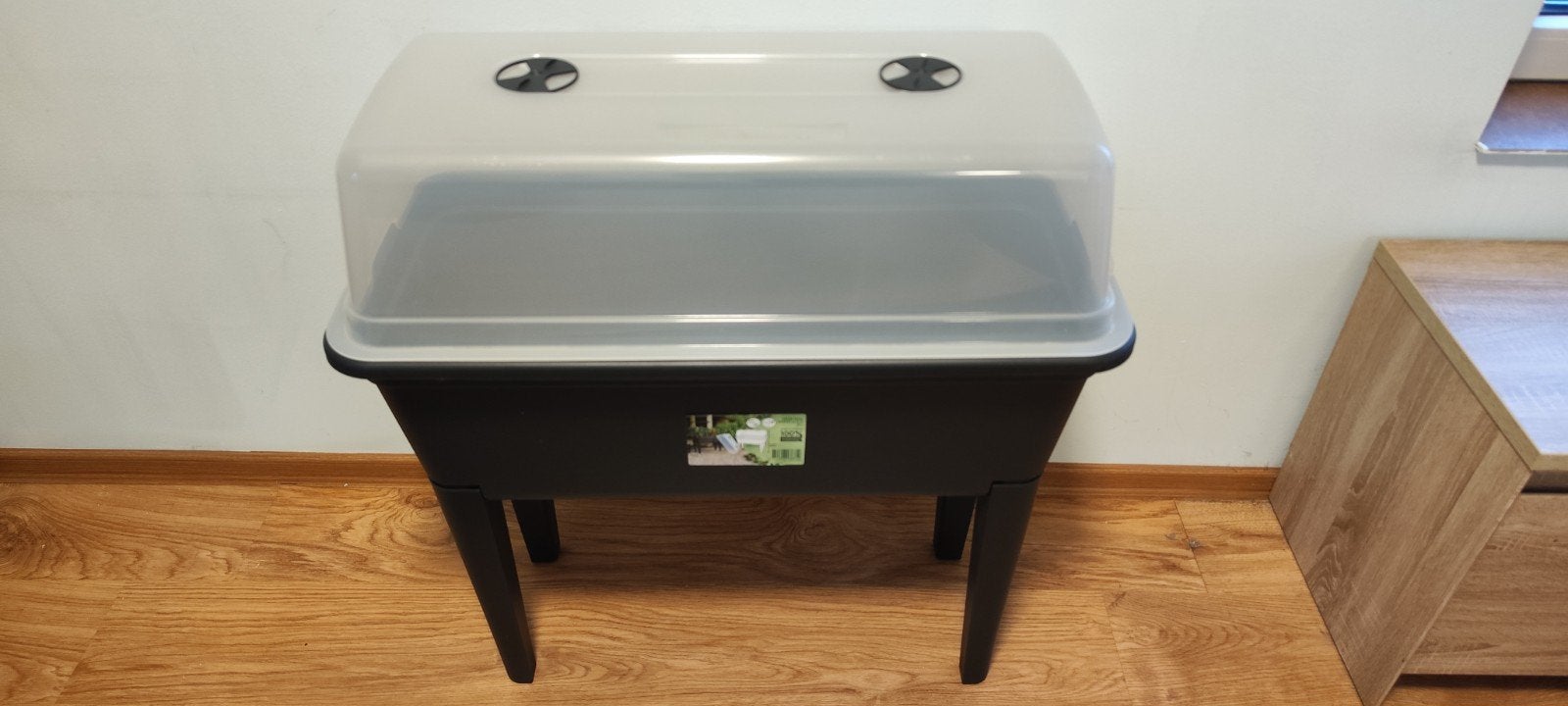 Kweektafel Intense Black 50L met kweekkap, Tuin en Terras, Ophalen, Kunststof, Zo goed als nieuw, Balkon