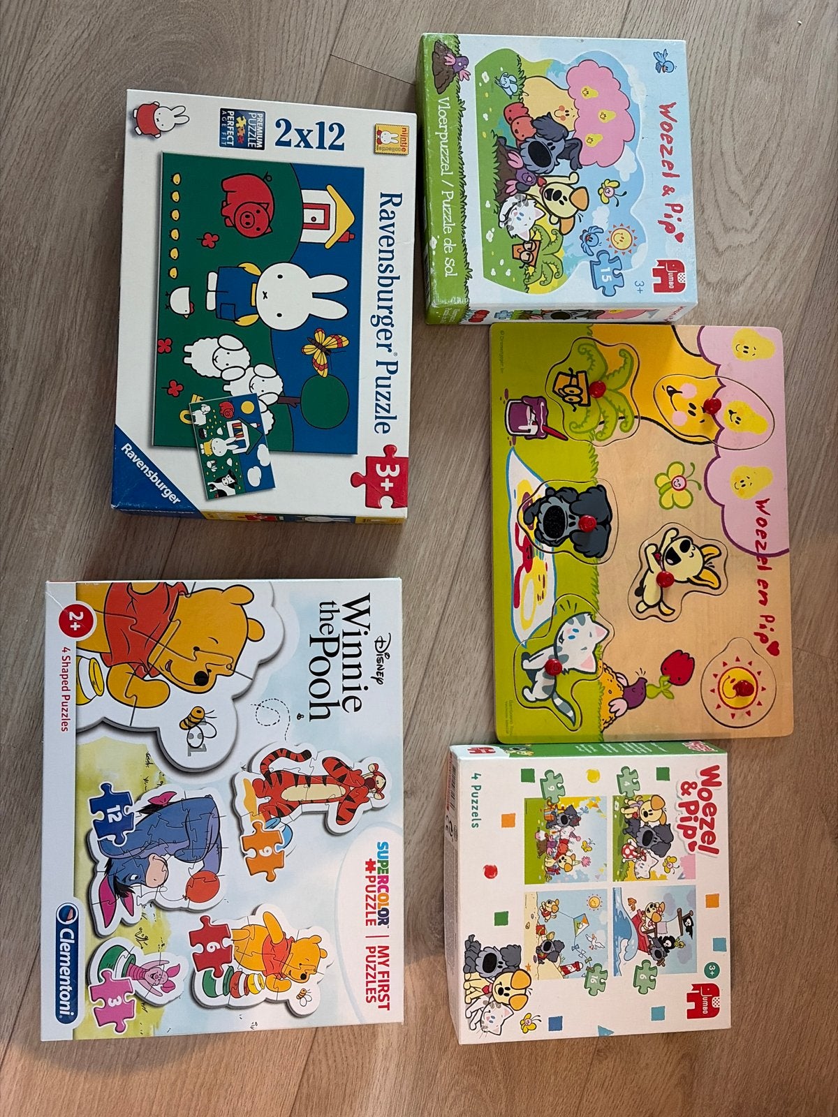 Diverse kinderpuzzels: Nijntje, Woezel & Pip, Winnie de Poeh, Ophalen of Verzenden, 10 tot 50 stukjes, Gebruikt, 2 tot 4 jaar