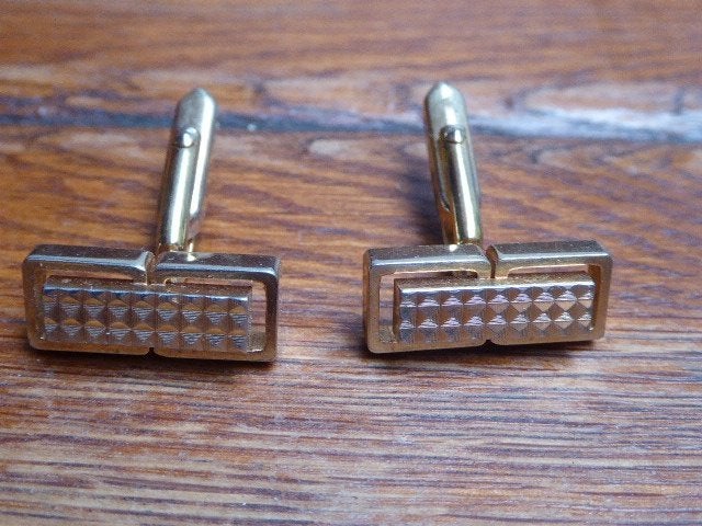Vintage goudkleurige manchetknopen. (2), Antiek en Kunst, Ophalen of Verzenden