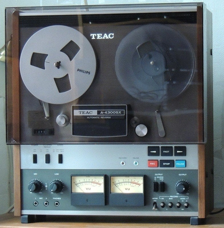 Teac A-4300-SX Bandrecorder, Ophalen, Bandrecorder, Met stofkap