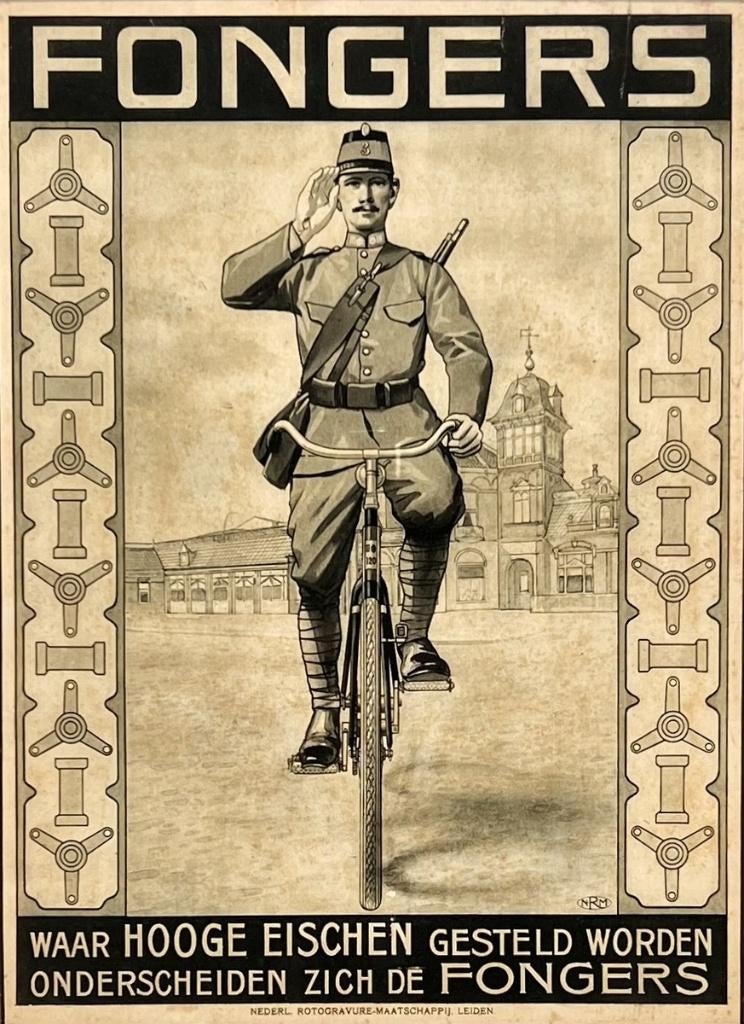 1050. Affiche, Fongers rijwielen, ca. 1920, Antiek en Kunst, Ophalen of Verzenden