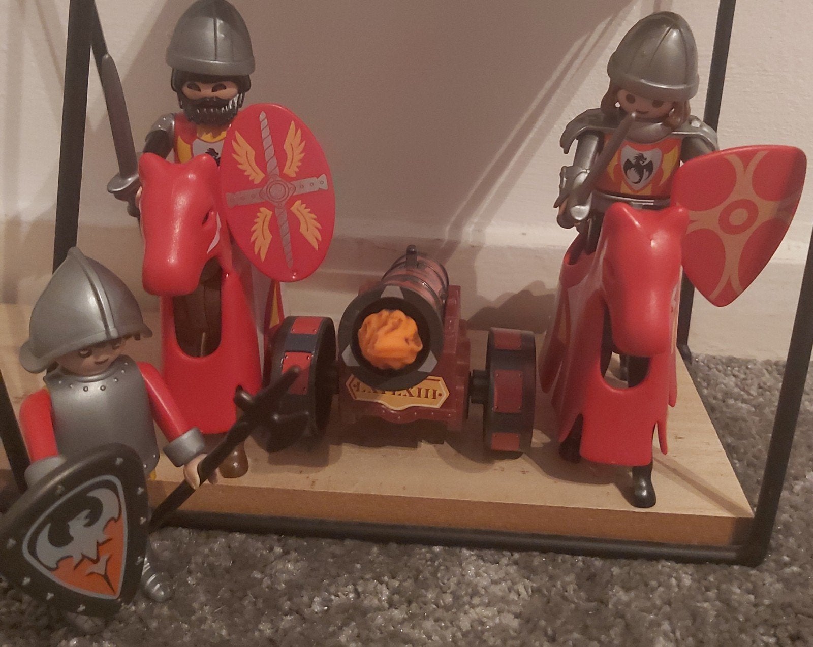Playmobil Ridders met Kanon en Paarden, Gebruikt, Complete set, Figuren, Historisch