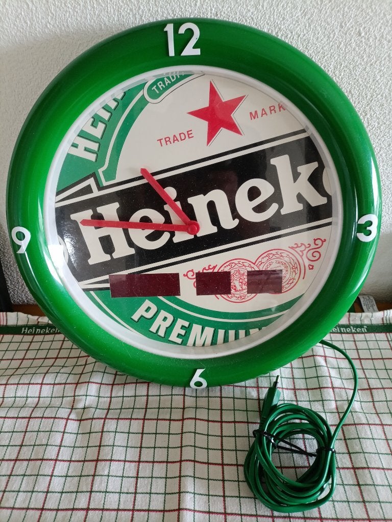 heineken millenium klok, Verzamelen, Biermerken, Ophalen of Verzenden, Zo goed als nieuw, Heineken
