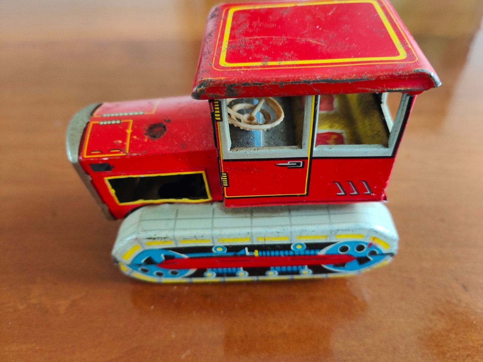 MF 154 Blikken Rupstractor (Hanomag model) uit China, Antiek en Kunst, Antiek | Speelgoed, Ophalen of Verzenden