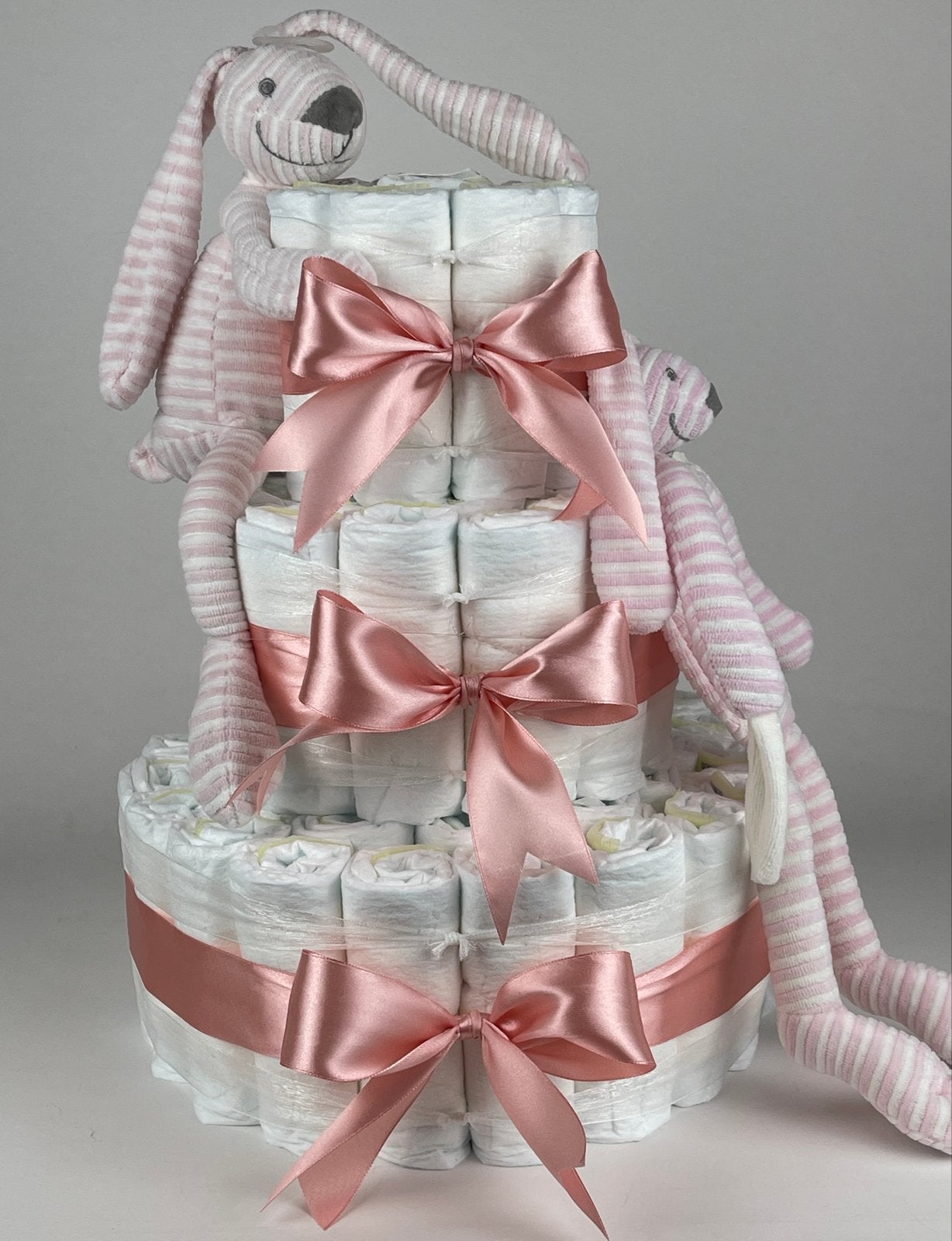 Luiertaart meisje happy horse konijn reece roze dp roze, Ophalen of Verzenden, Nieuw, Kraamcadeau