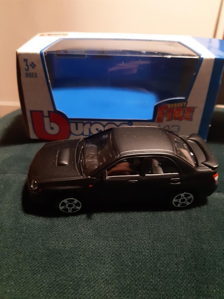Burago Subaru IMPREZA  Mat Zwart. Nieuw., Ophalen of Verzenden, Nieuw, Auto, Overige merken