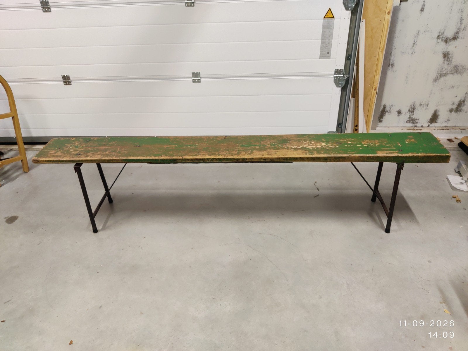 vintage bankje, Ophalen, Gebruikt, Hout