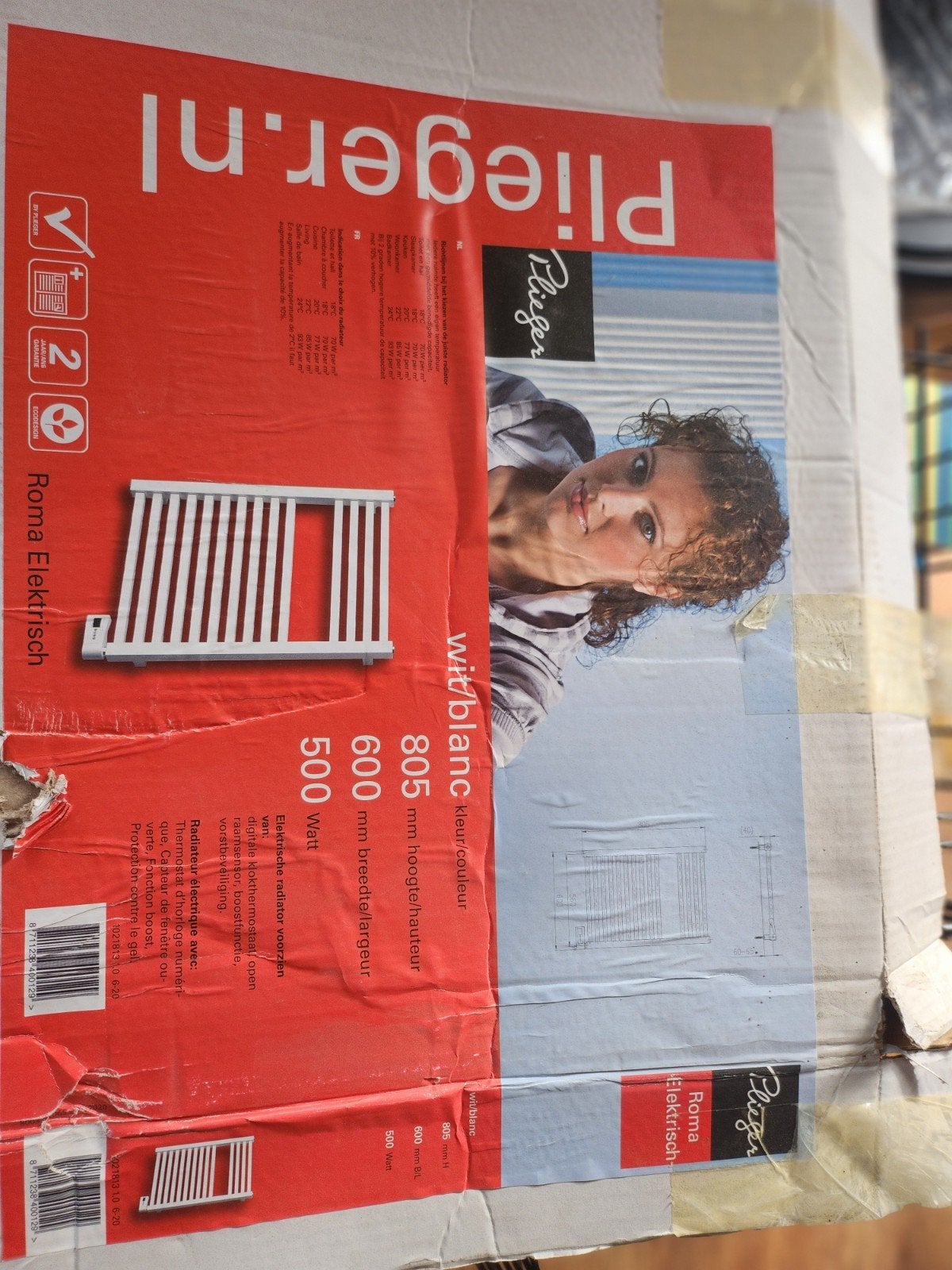Nieuwe Plieger Roma Elektrische Handdoekradiator Wit, 30 tot 80 cm, Radiator, Nieuw, Minder dan 60 cm