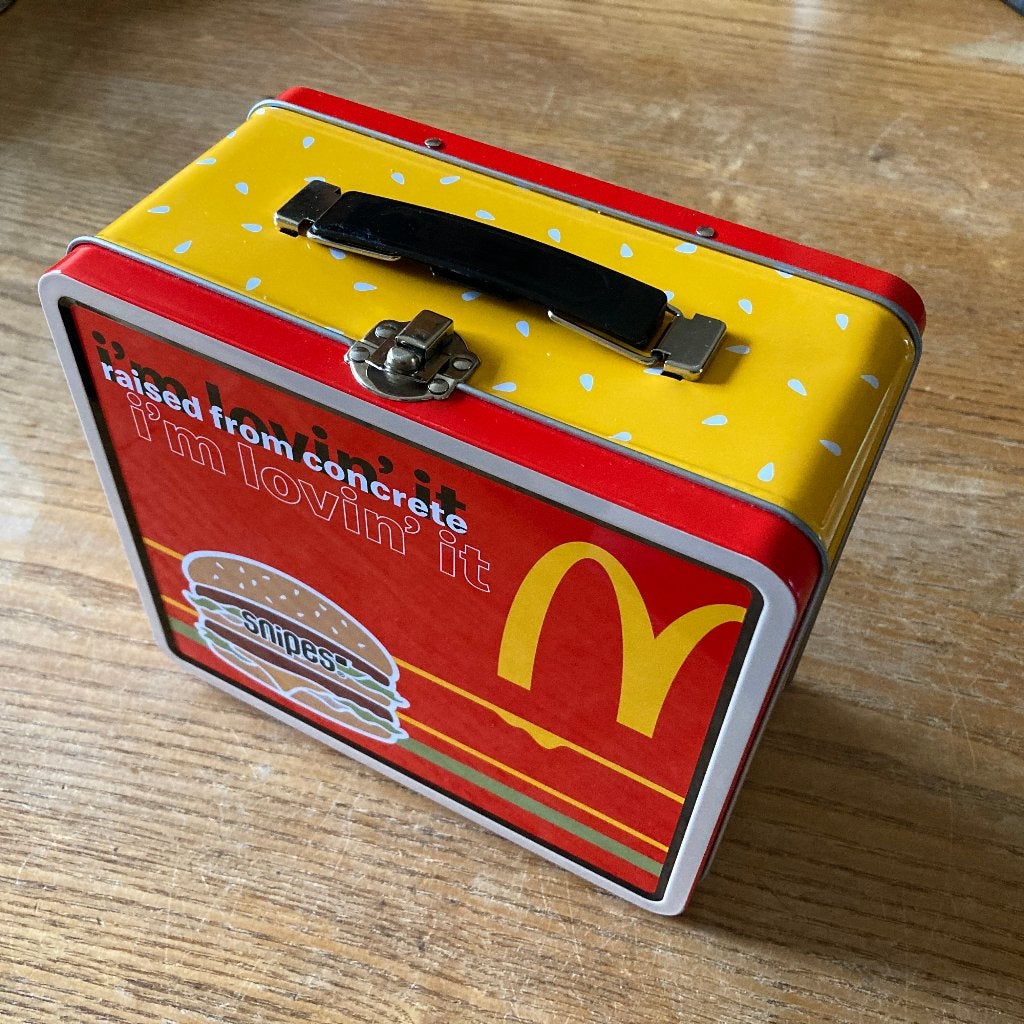 McDonalds Snipes blikken koffertje lunchbox ( 20x17x10 cm), Ophalen of Verzenden, Zo goed als nieuw, Gebruiksvoorwerp
