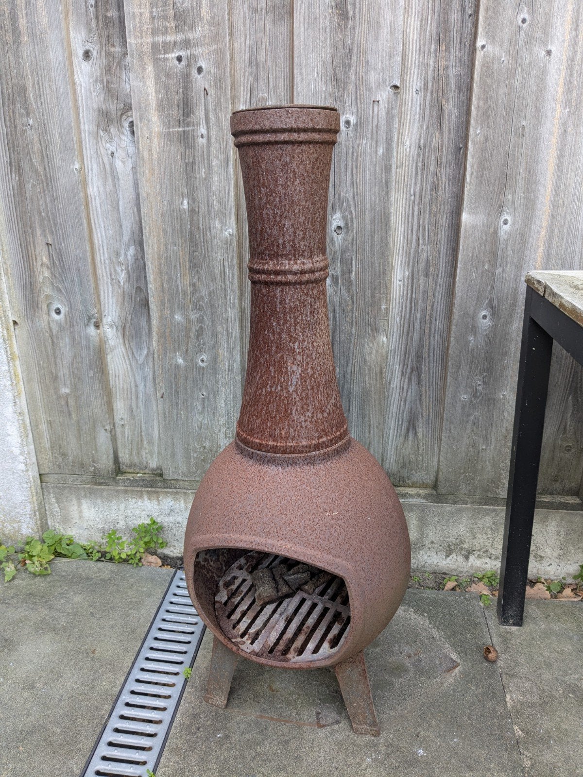 Gietijzeren houtkachel/buitenhaard, Tuin en Terras, Ophalen, Gebruikt