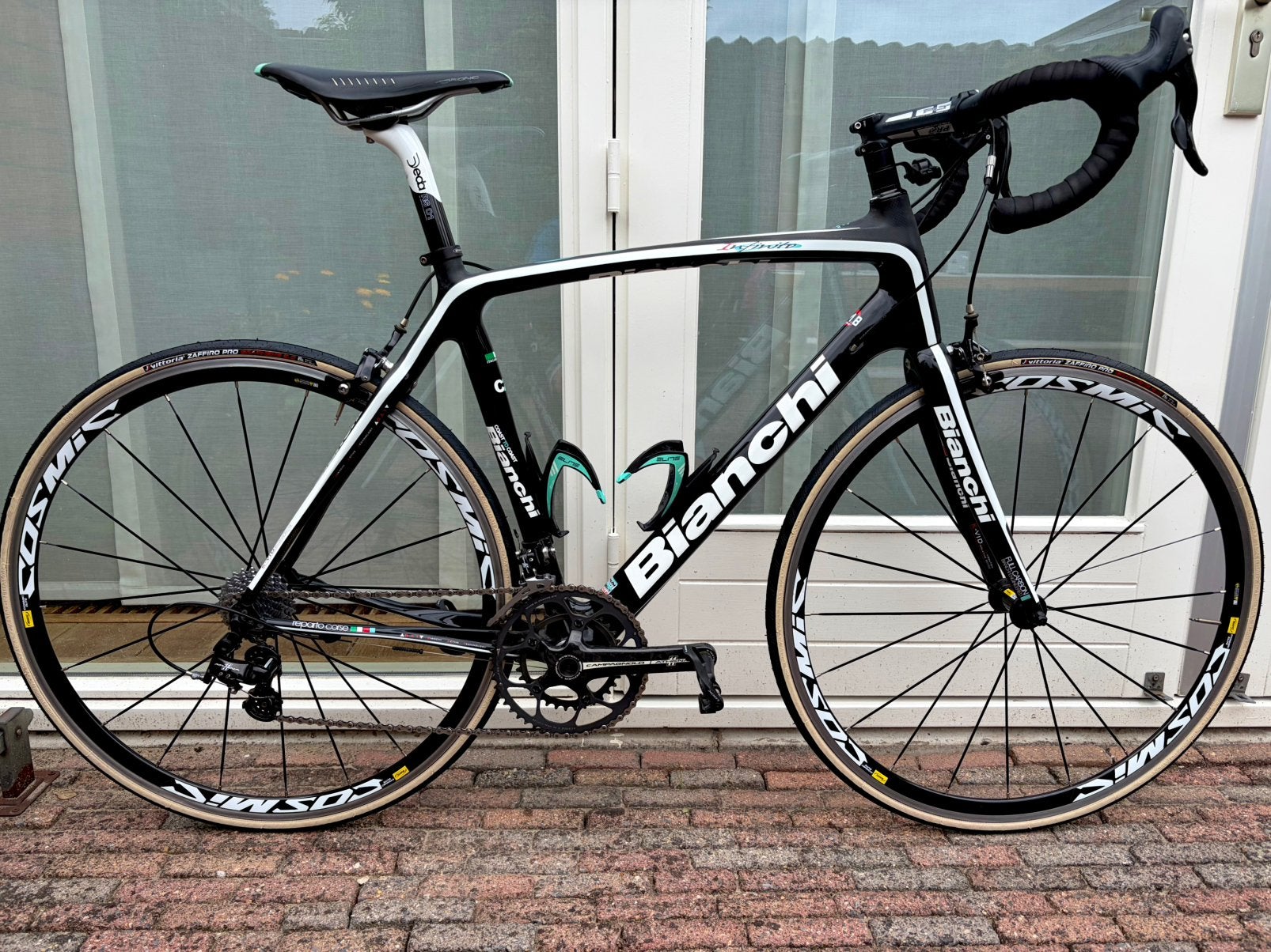 Bianchi Infinito 55cm Campagnolo 11sp NIEUWSTAAT, Carbon, Velgrem, Zo goed als nieuw, Meer dan 20 versnellingen
