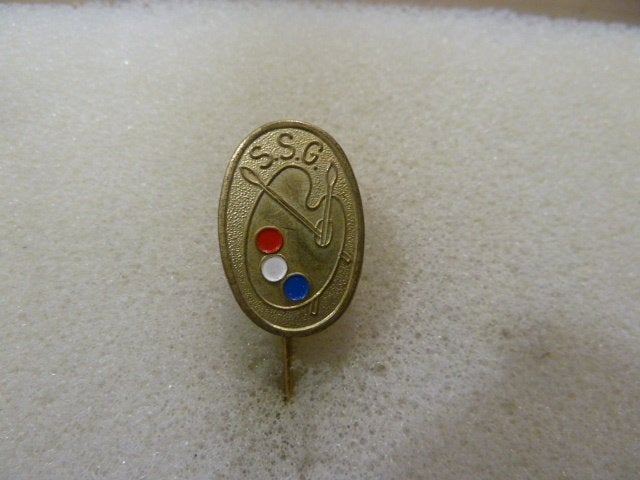 Vintage SSG Kunst Palet Speldje - Emaille Pin, Ophalen of Verzenden, Gebruikt, Overige onderwerpen, Speldje of Pin