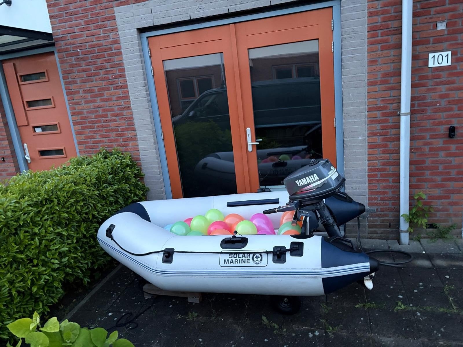 Solar Marine Opblaasboot met Yamaha Buitenboordmotor, Watersport en Boten, Rubberboten, Yamaha, Ophalen of Verzenden, Overige materialen
