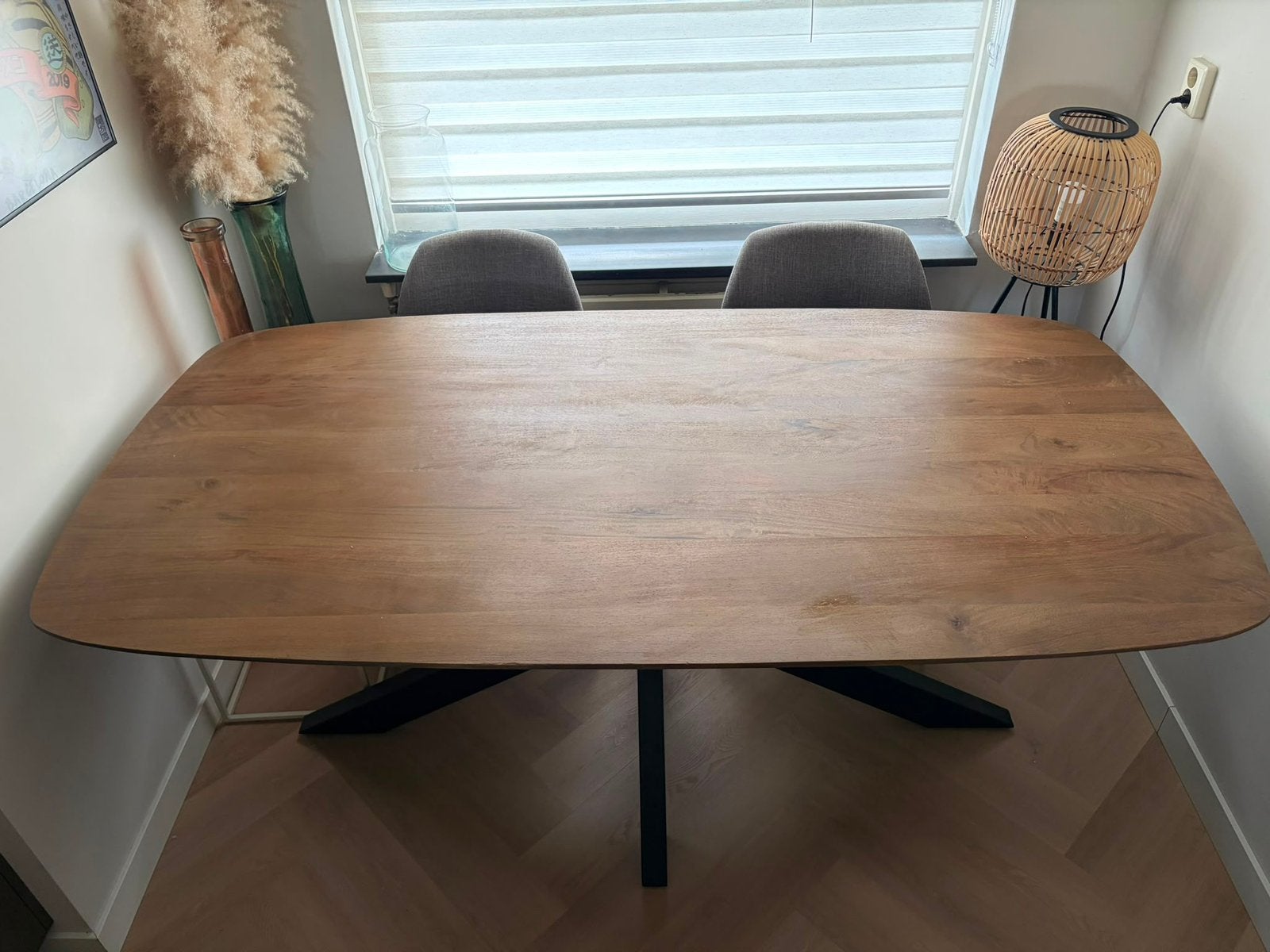 Houten tafel te koop, Huis en Inrichting, Ophalen, Zo goed als nieuw, Rechthoekig, 50 tot 100 cm