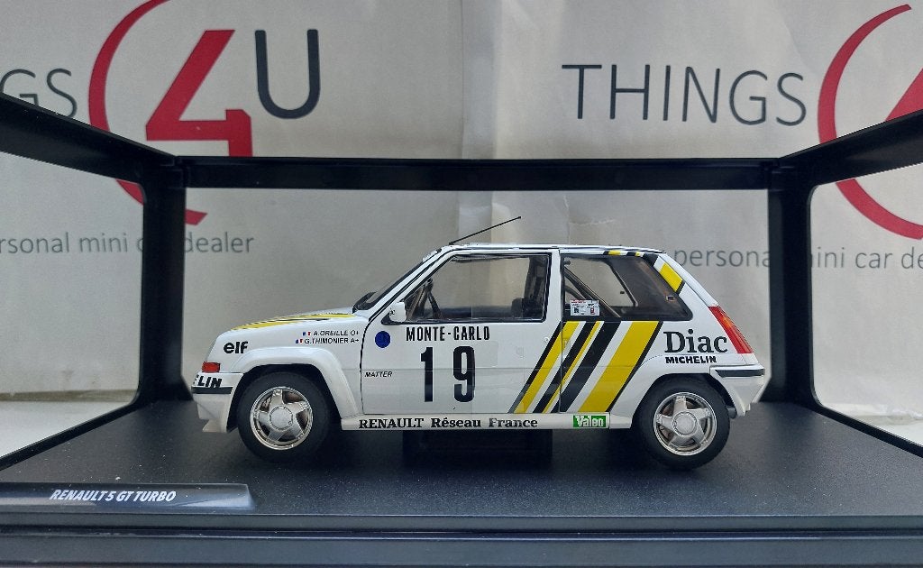 Solido 1:18 Renault 5 GT Turbo MK2 No.19, Rally Monte Carlo, Ophalen of Verzenden, Nieuw, Auto, Solido