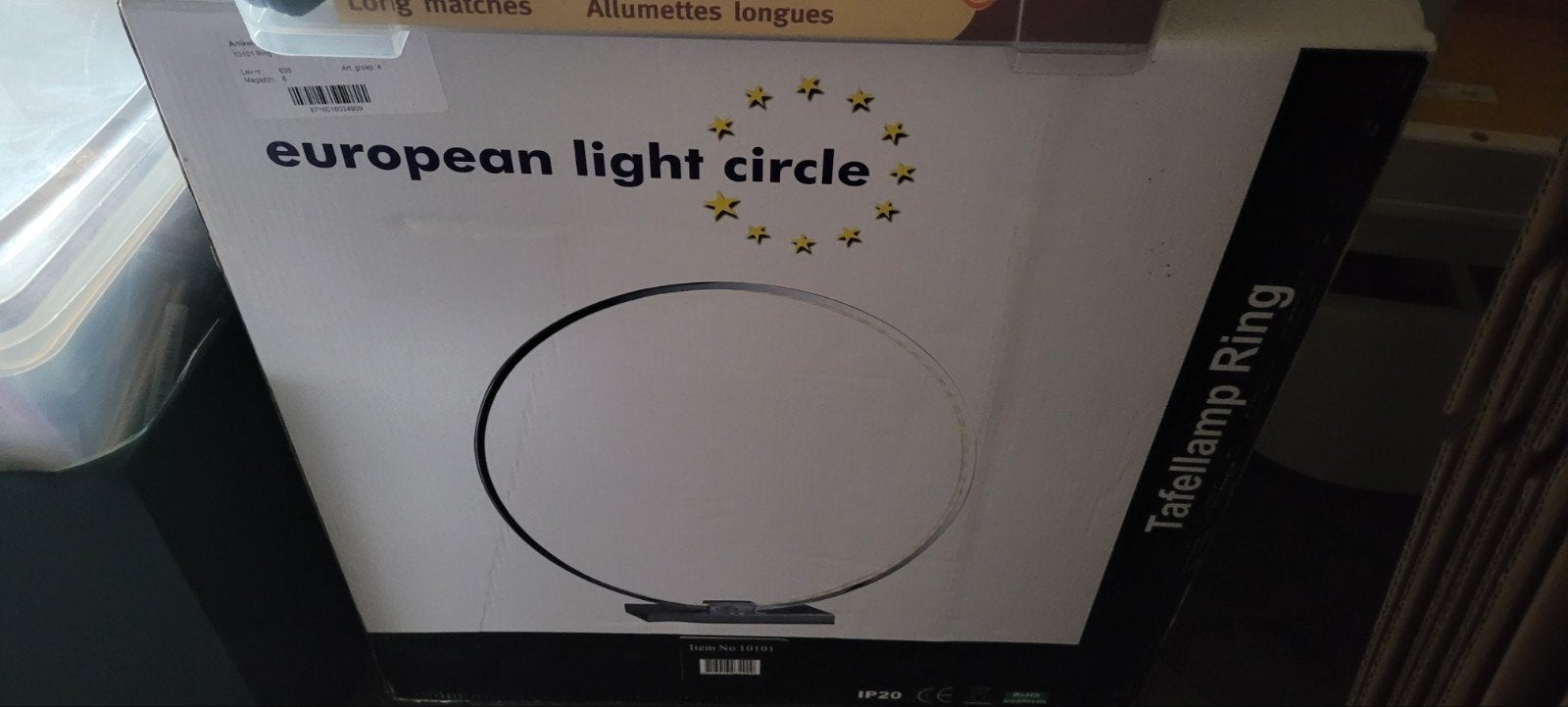 tafellamp ring 36 cm en 45 cm led, Ophalen, LED verlichting, Zo goed als nieuw, Metaal