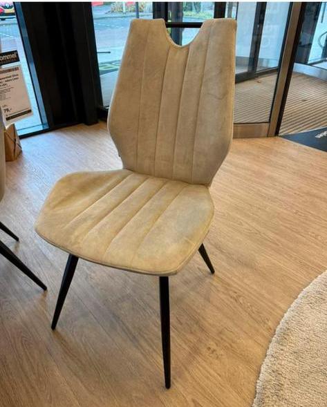 1x eetkamerstoel olivia stof adore, Huis en Inrichting, Stoelen, Ophalen, Zwart, Zo goed als nieuw, Metaal