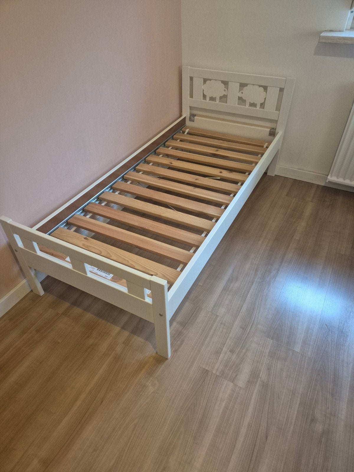 ikea kritter peuterbed 70x160 met lattenbodem, Ophalen, Wit, 190 cm of minder, Zo goed als nieuw
