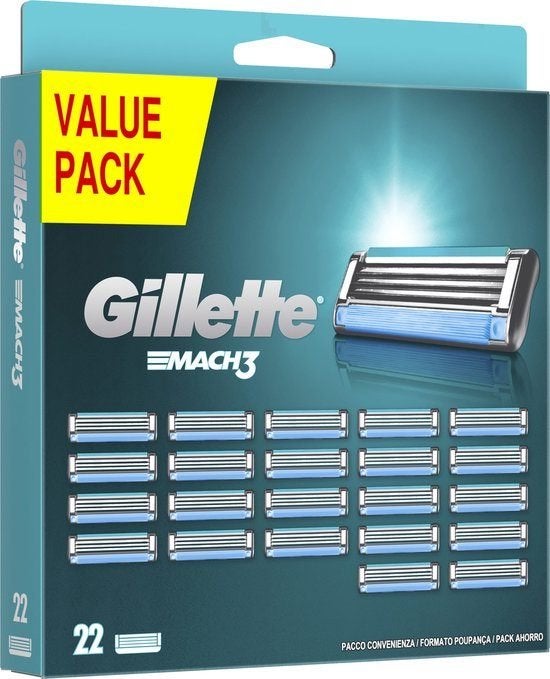 Gillette Mach3 Navulmesjes - 22 Stuks, Ophalen, Nieuw, Gehele gezicht