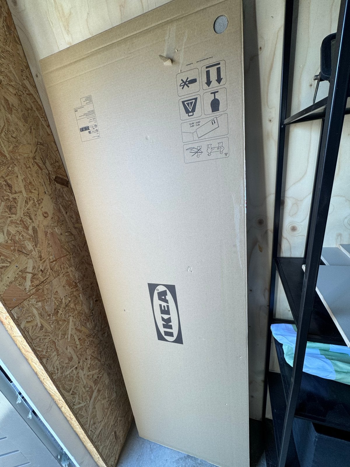 IKEA EKBACKEN werkblad grijsbeige steenpatroon 186x2.8 cm, Huis en Inrichting, Ophalen, Overige typen, IKEA, Nieuw