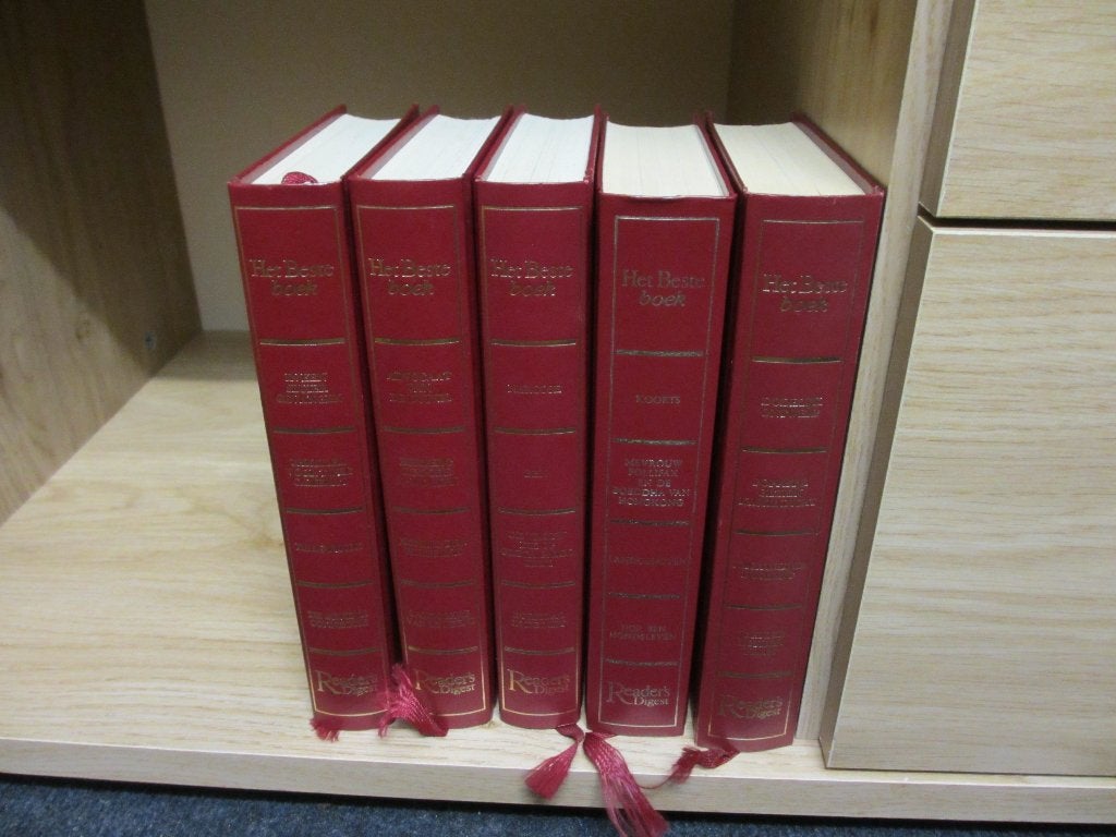 Serie Readers Digest boeken 5-delig Donkerrood, Ophalen of Verzenden, Zo goed als nieuw