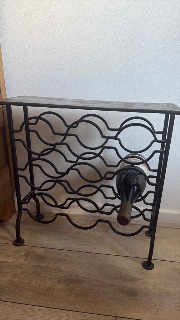 Gietijzeren wijnrek, Huis en Inrichting, Woonaccessoires | Wijnrekken, Ophalen, Gebruikt, 5 tot 15 flessen, Metaal