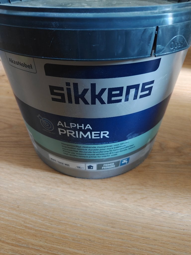 Sikkens Alpha Primer 10L – volle emmer, Doe-het-zelf en Verbouw, Ophalen, 5 tot 10 liter, Wit, Nieuw