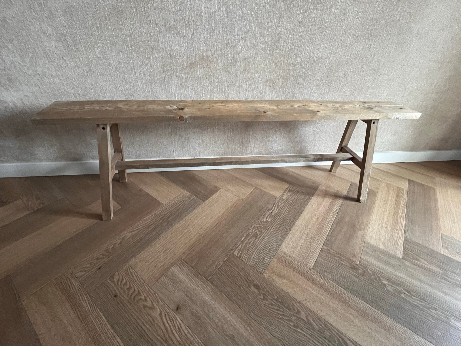 Houten bank - 165cm lang, Ophalen, Zo goed als nieuw, Overige kleuren, Hout