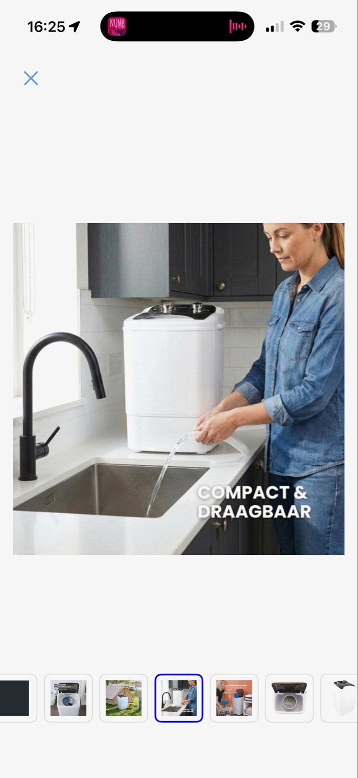 Salora MINIWASHING5 Mini Wasmachine - Compact & Draagbaar, Gebruikt, 4 tot 6 kg, Bovenlader, Ophalen of Verzenden